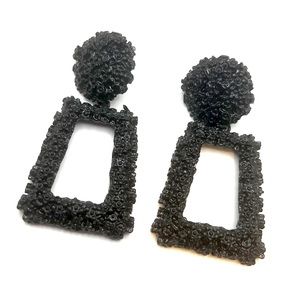 Black Metal Statement Earrings
